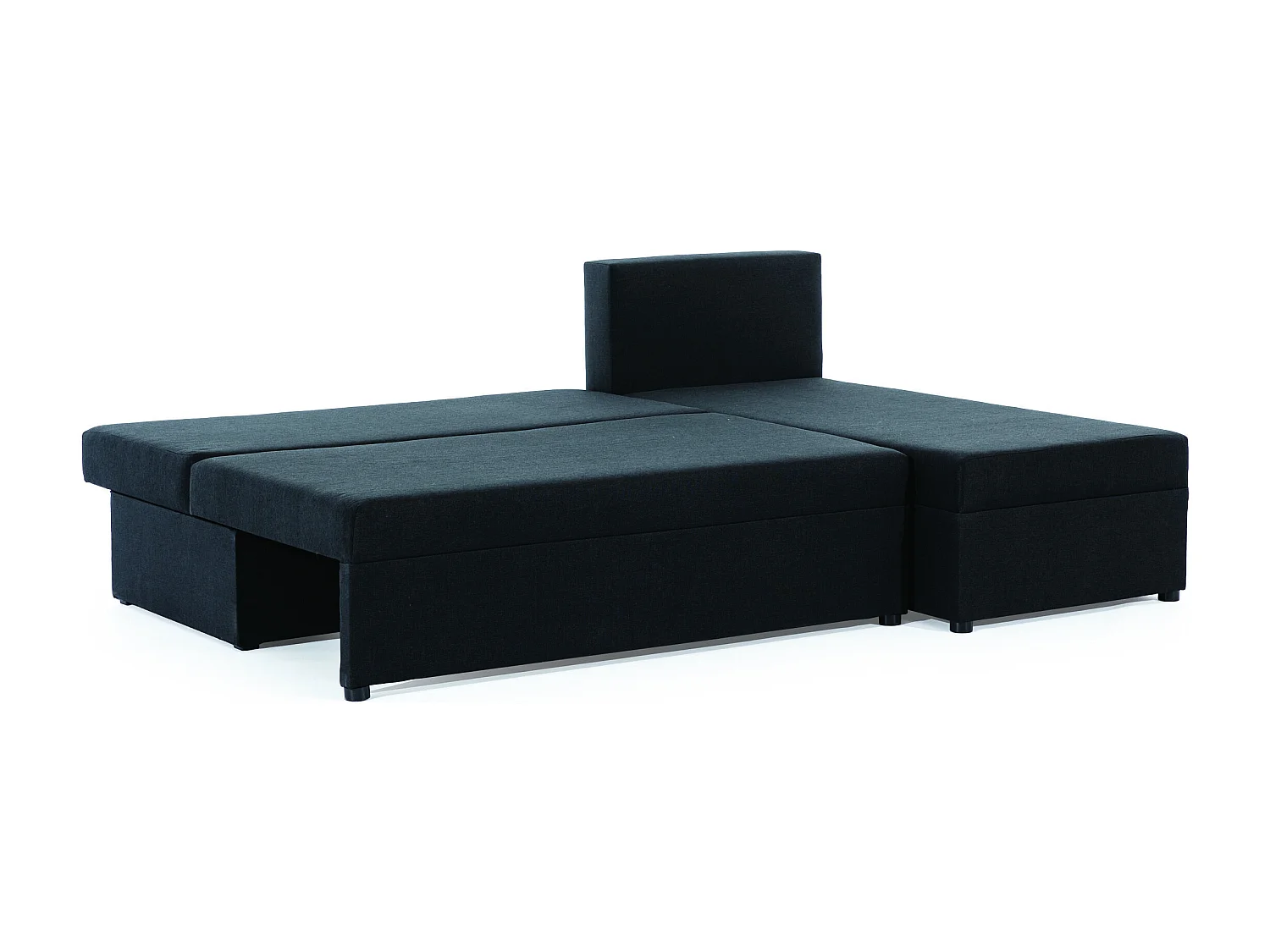 Canapé convertible angle réversible tissu bleu foncé Gary 206cm