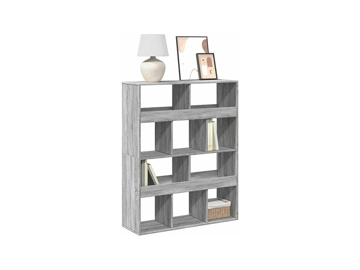 Bibliothèque sonoma gris 100x33x125,5 bois d'ingénierie