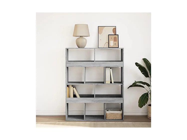 Bibliothèque sonoma gris 100x33x125,5 bois d'ingénierie