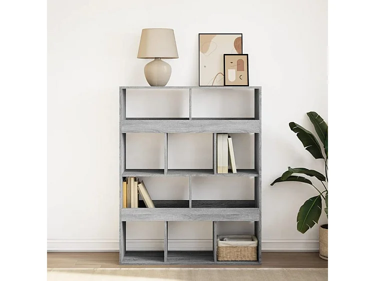 Bibliothèque sonoma gris 100x33x125,5 bois d'ingénierie