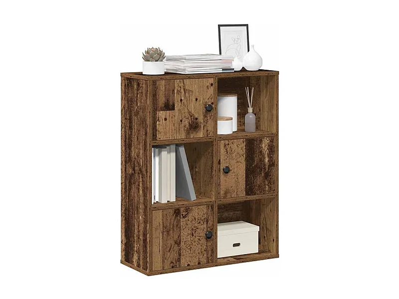 Bibliothèque vieux bois 60x24x76,5 bois d'ingénierie