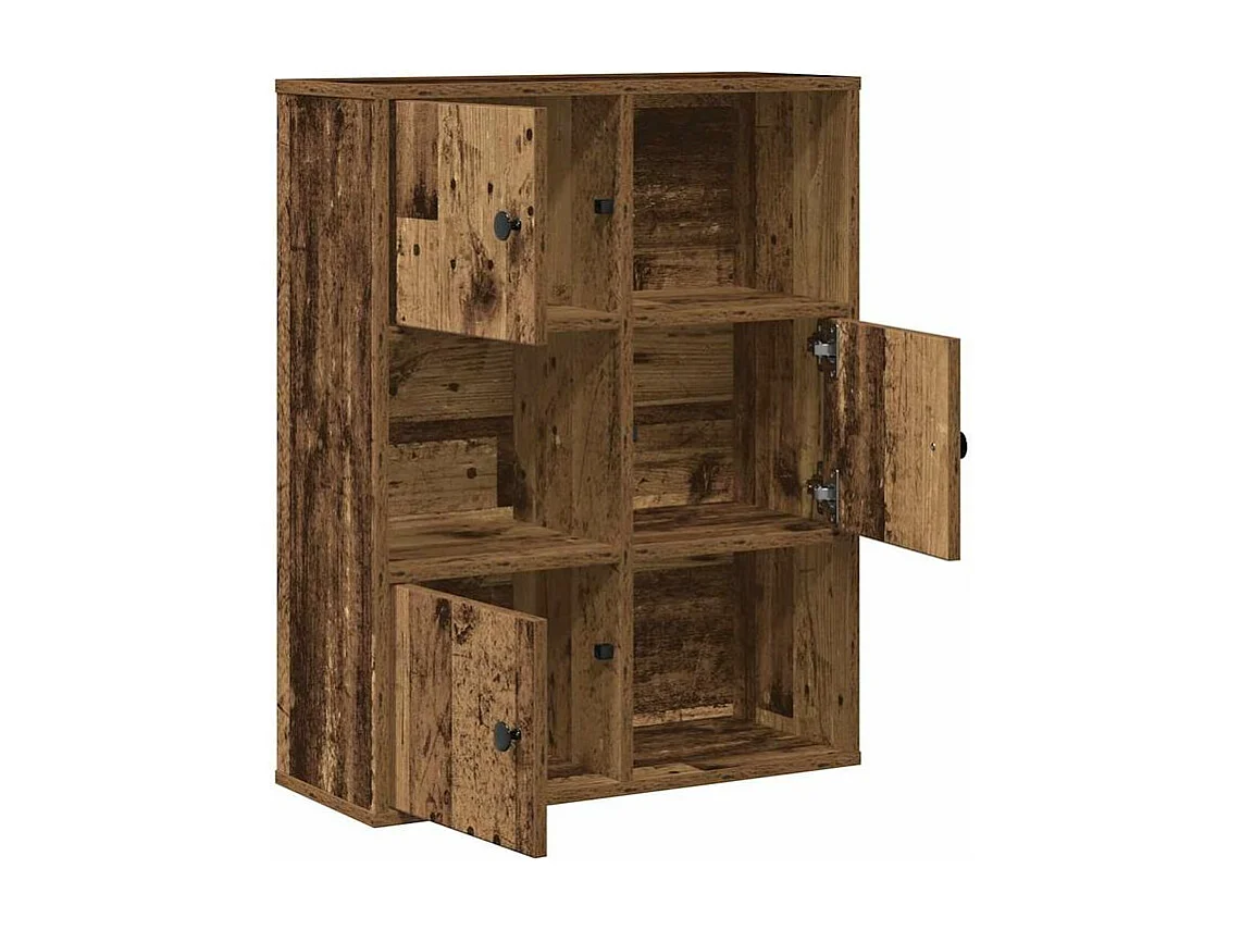 Bibliothèque vieux bois 60x24x76,5 bois d'ingénierie