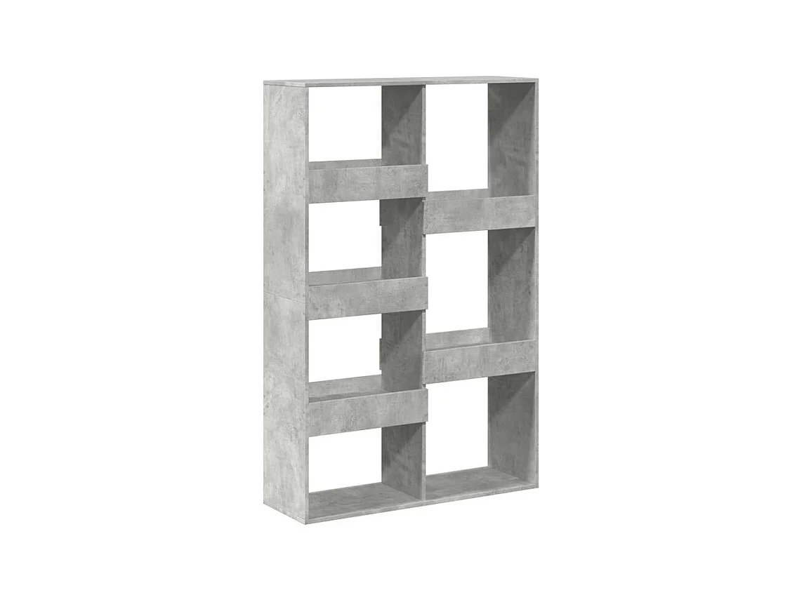 Bibliothèque gris béton 100x33x155,5 bois d'ingénierie