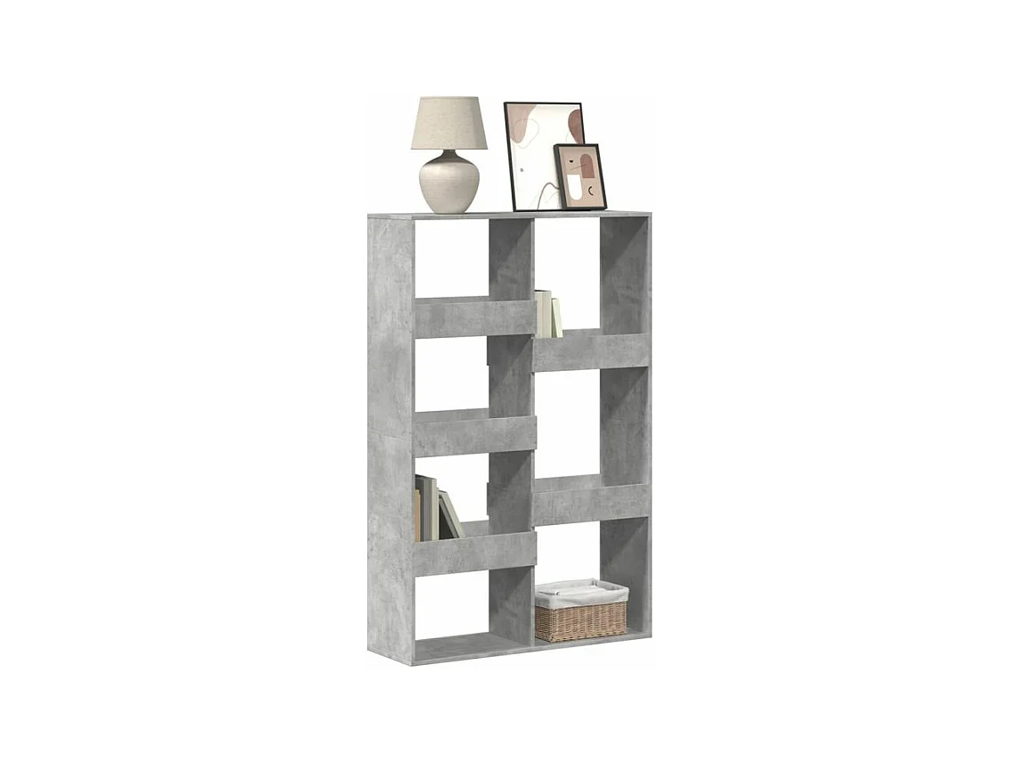 Bibliothèque gris béton 100x33x155,5 bois d'ingénierie
