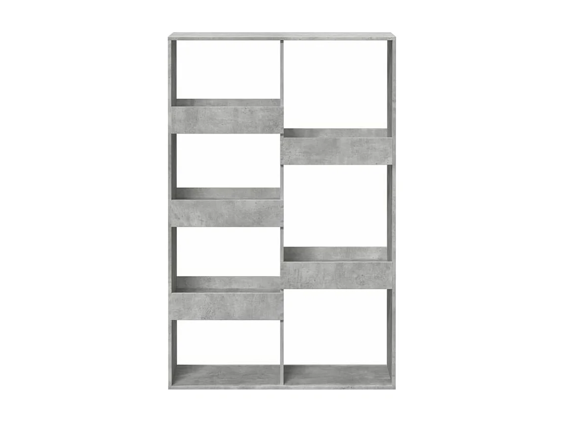 Bibliothèque gris béton 100x33x155,5 bois d'ingénierie