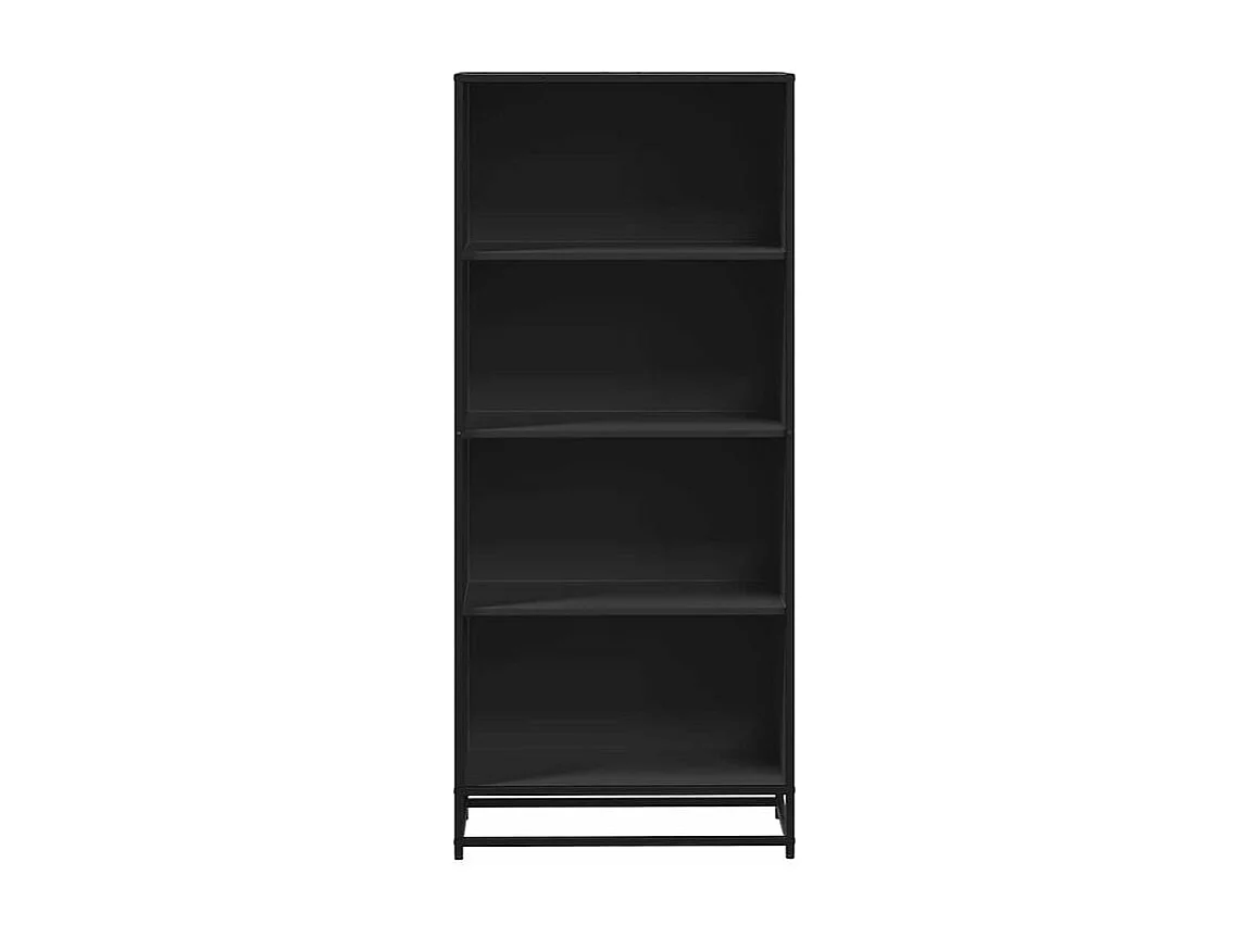 Bibliothèque noir 60x35x139 bois d'ingénierie
