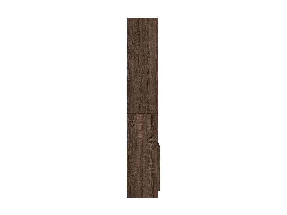 Buffet haut chêne marron 92x33x180 bois d'ingénierie