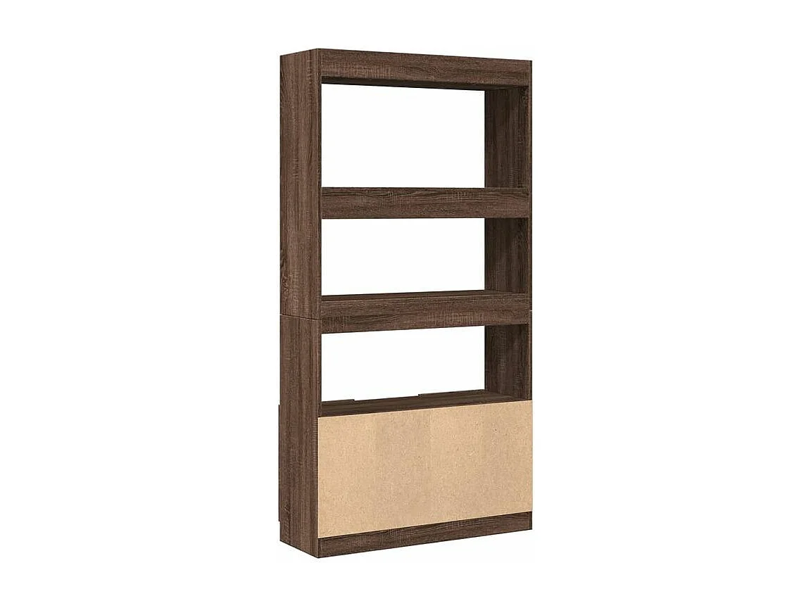 Buffet haut chêne marron 92x33x180 bois d'ingénierie