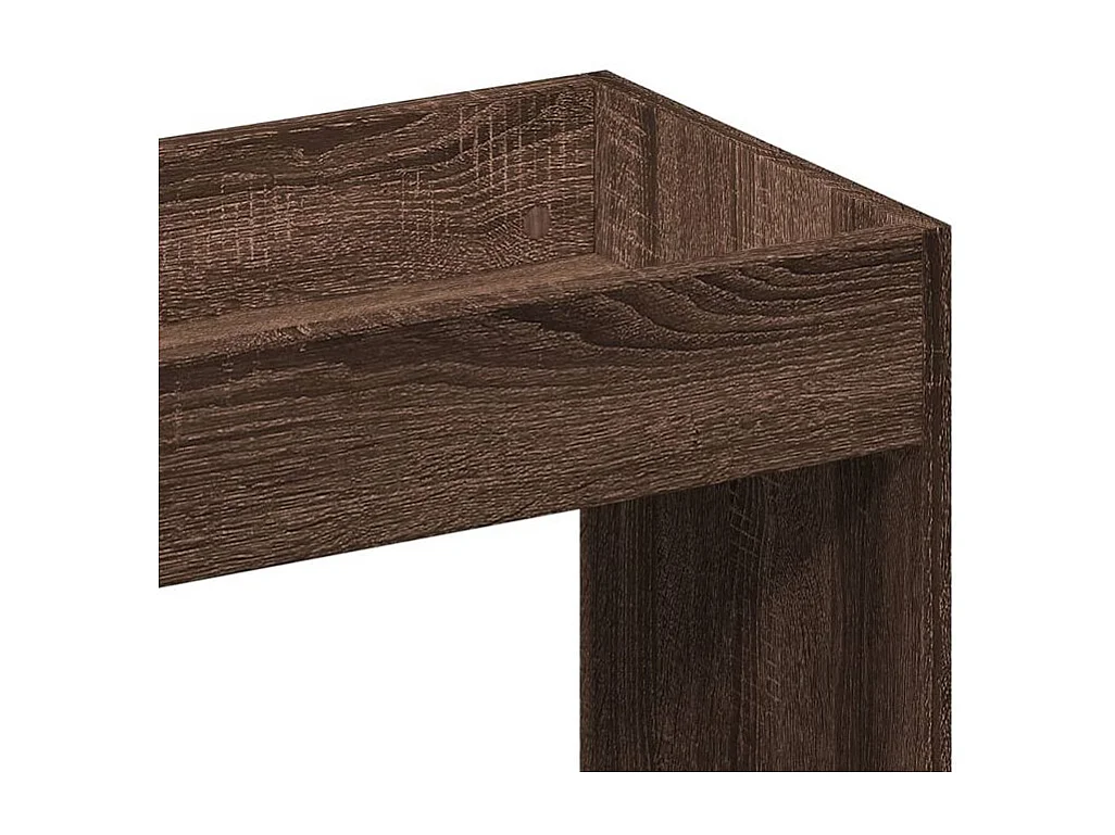 Buffet haut chêne marron 92x33x180 bois d'ingénierie