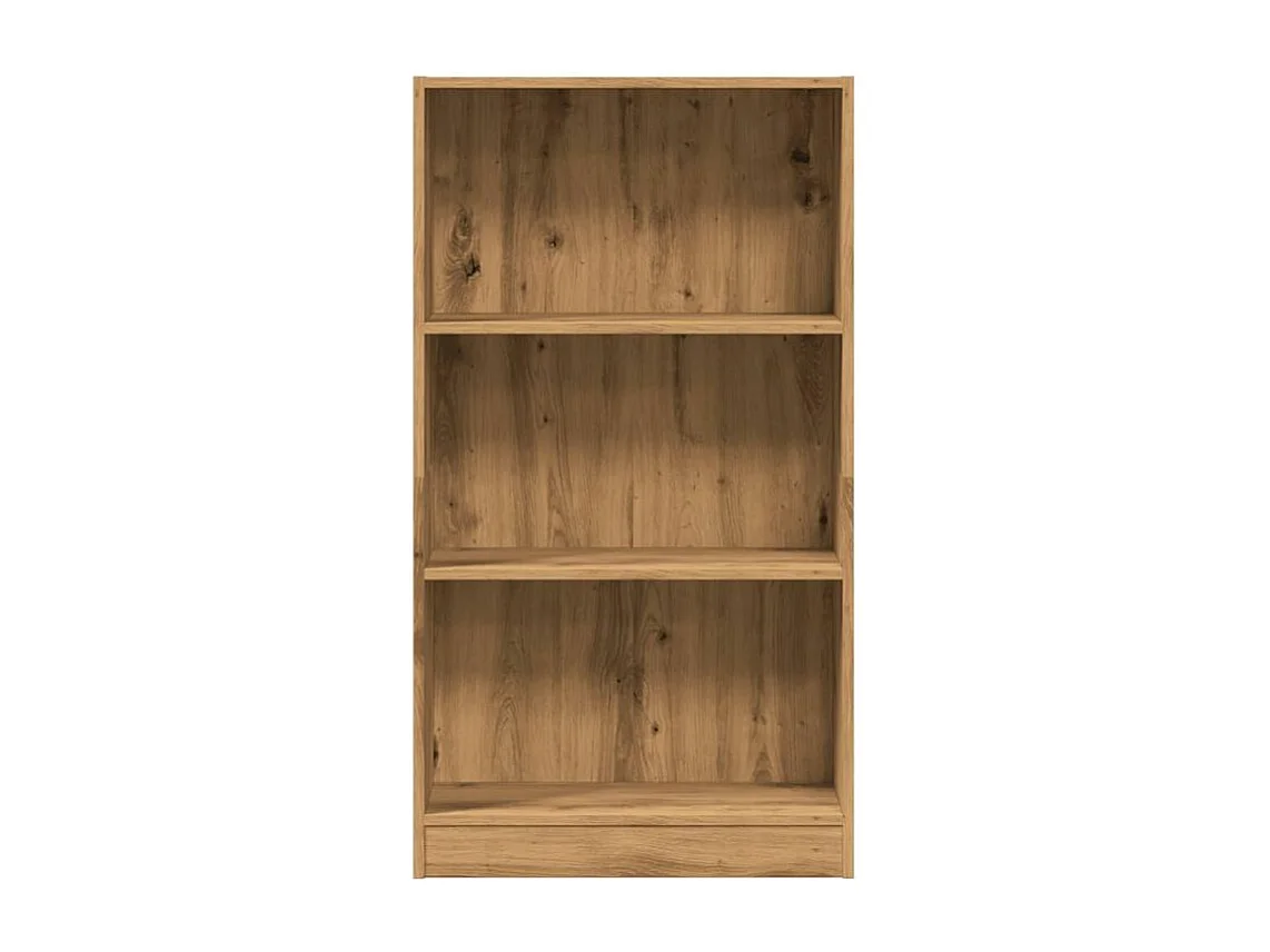 Bibliothèque chêne artisanal 60x24x109 bois d'ingénierie