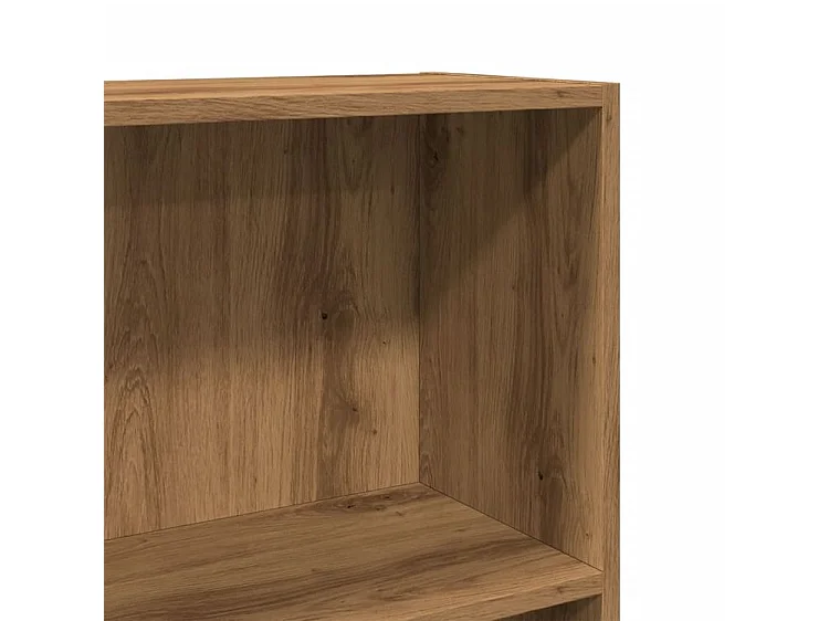 Bibliothèque chêne artisanal 60x24x109 bois d'ingénierie