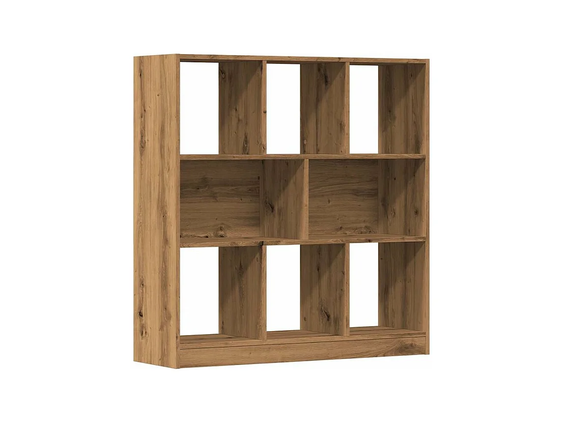 Bibliothèque chêne artisanal 97,5x29,5x100 bois d'ingénierie