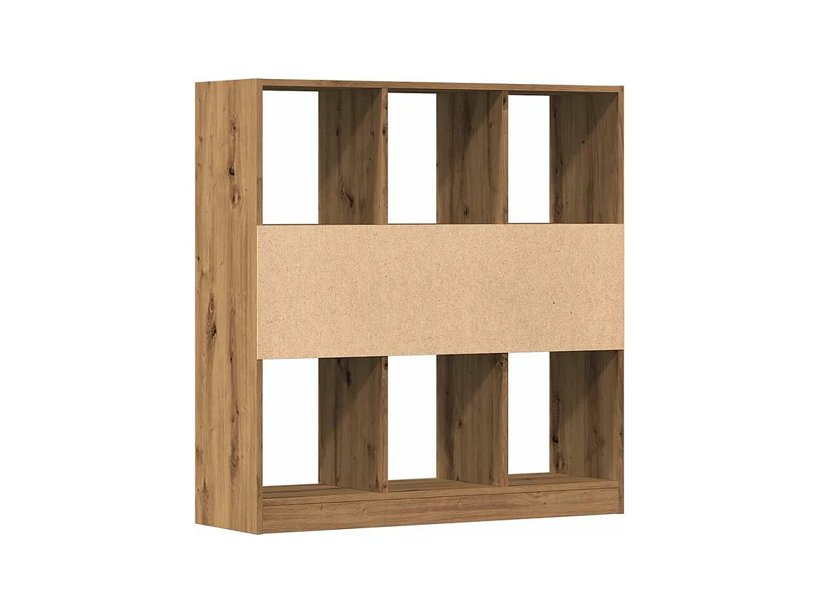 Bibliothèque chêne artisanal 97,5x29,5x100 bois d'ingénierie