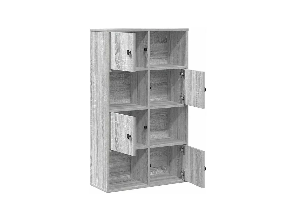 Bibliothèque sonoma gris 60x24x101,5 bois d'ingénierie