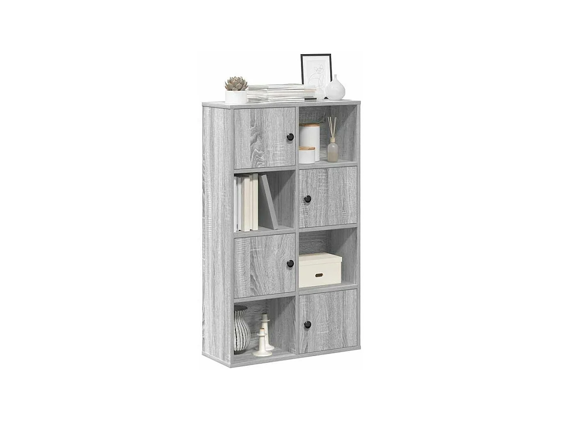 Bibliothèque sonoma gris 60x24x101,5 bois d'ingénierie
