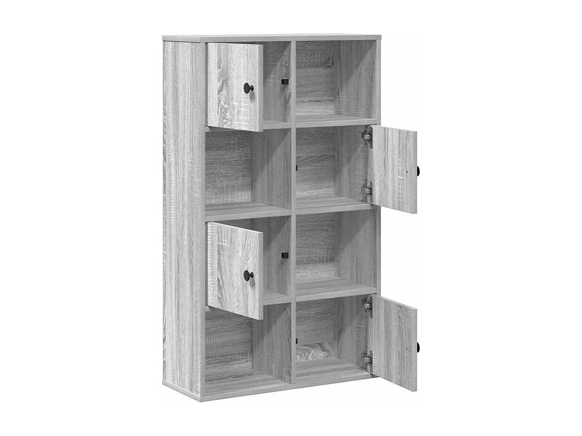 Bibliothèque sonoma gris 60x24x101,5 bois d'ingénierie