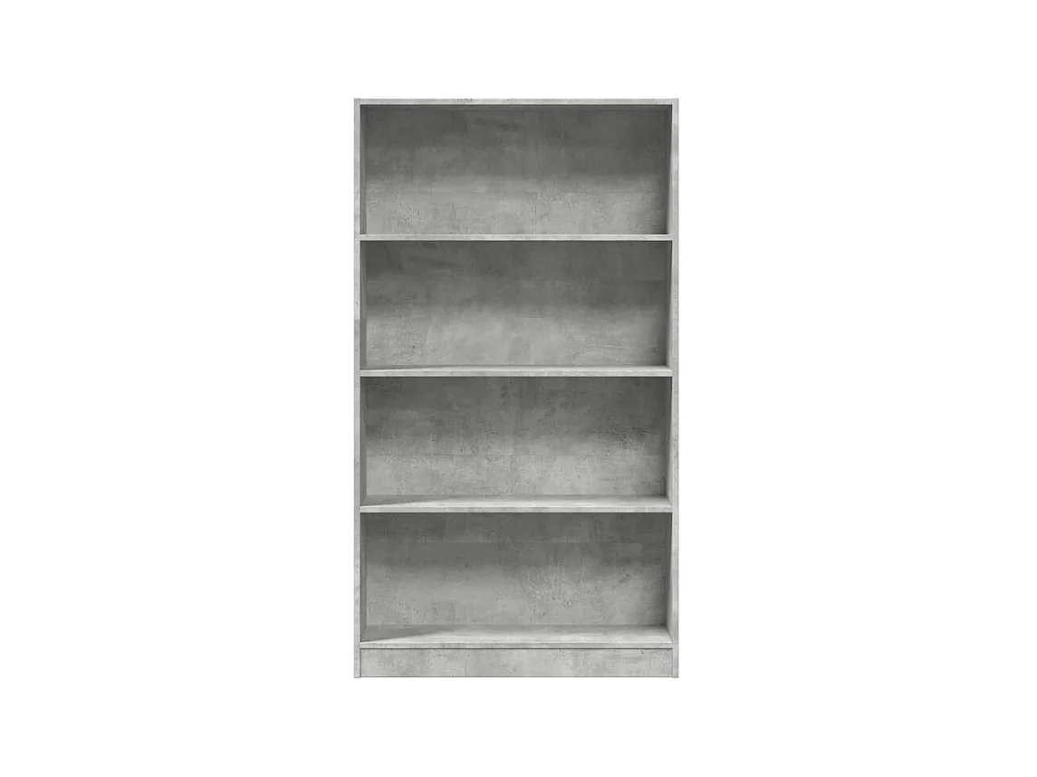 Bibliothèque gris béton 80x24x143 bois d'ingénierie