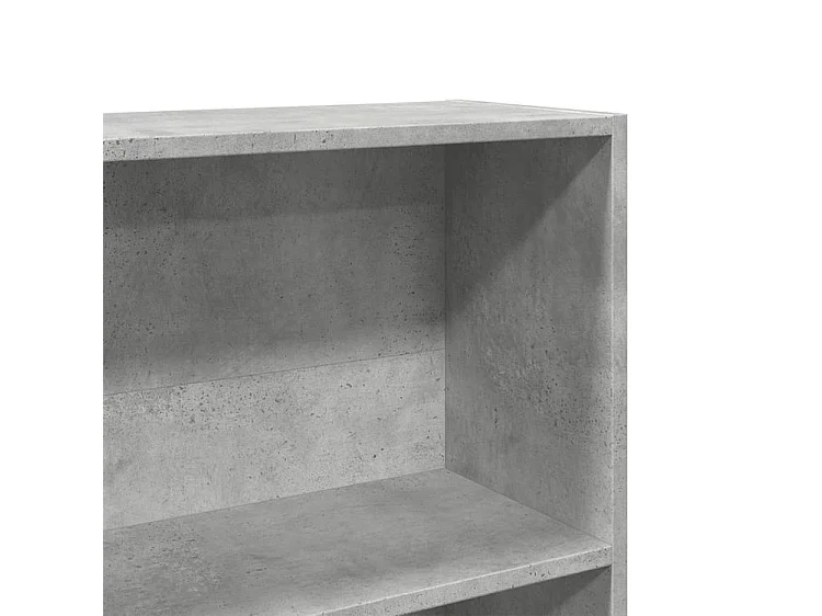 Bibliothèque gris béton 80x24x143 bois d'ingénierie