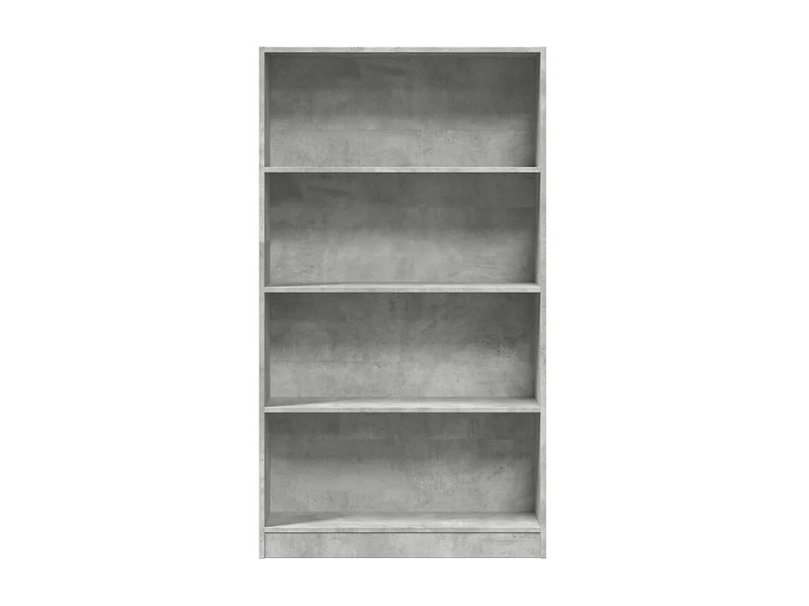 Bibliothèque gris béton 80x24x143 bois d'ingénierie