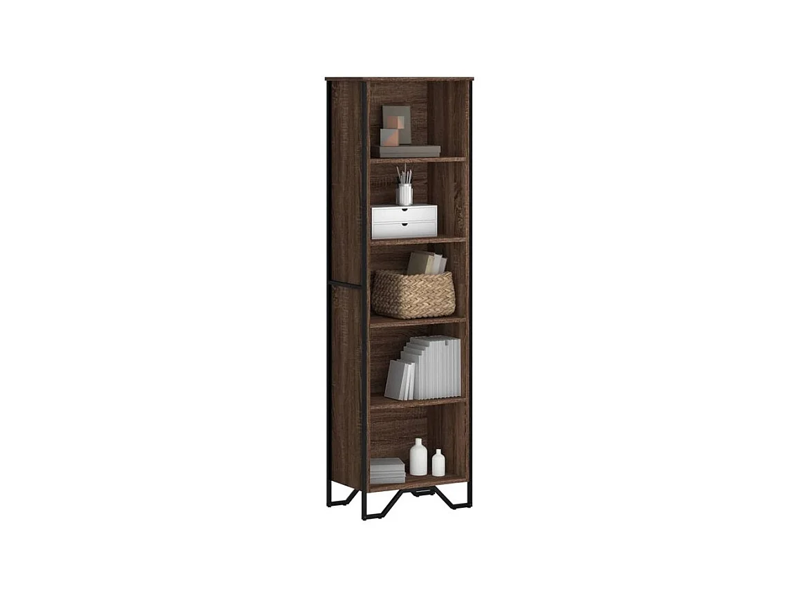 Bibliothèque chêne marron 50x31x169 bois d'ingénierie