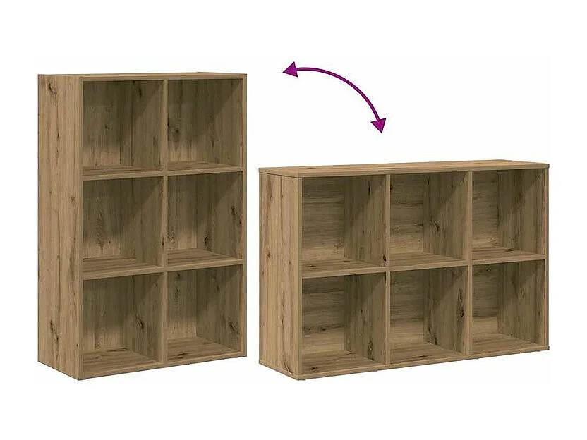 Bibliothèque-Buffet chêne artisanal 66x30x98 bois ingénierie