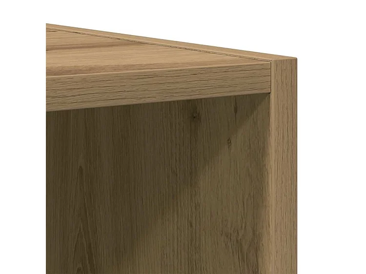 Bibliothèque-Buffet chêne artisanal 66x30x98 bois ingénierie