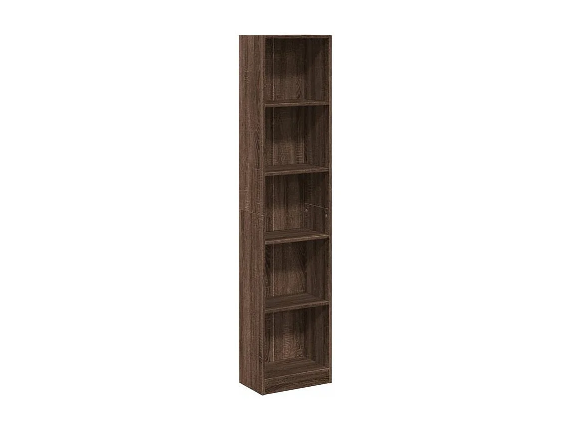 Bibliothèque chêne marron 40x24x176 bois d'ingénierie