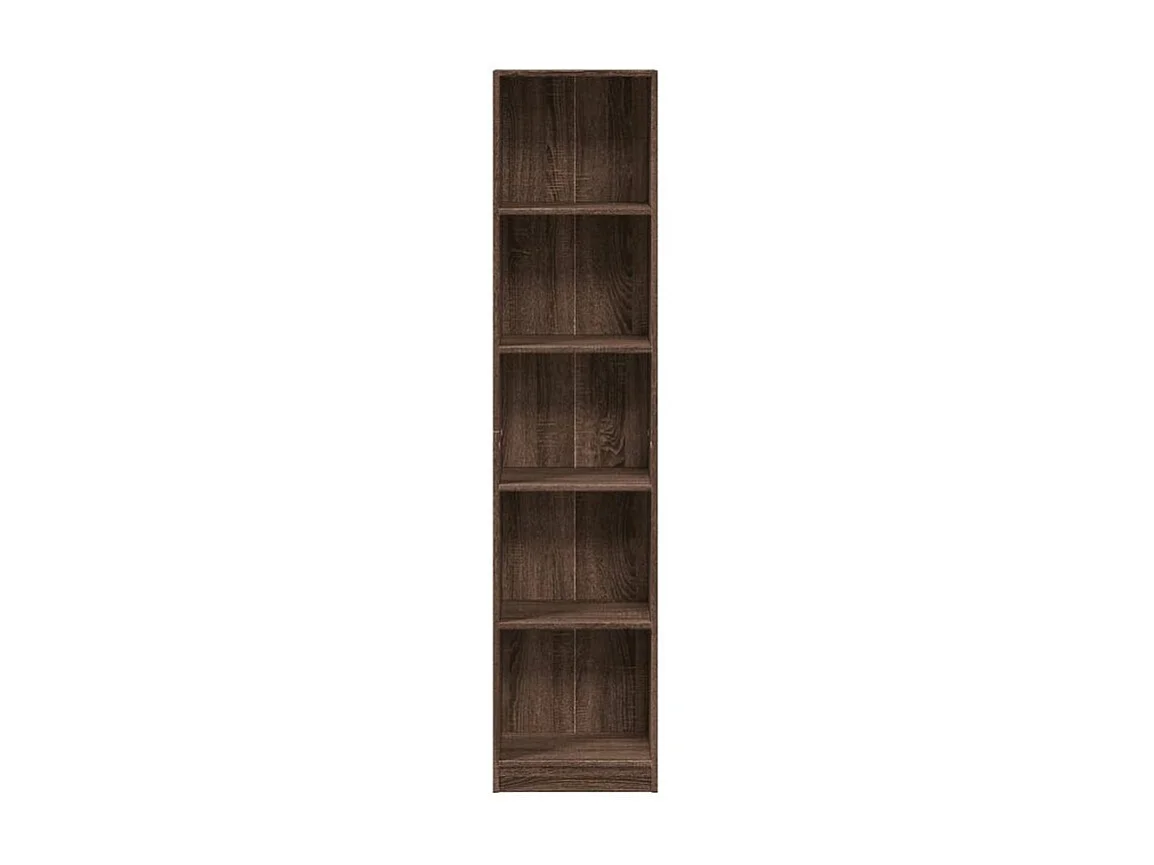 Bibliothèque chêne marron 40x24x176 bois d'ingénierie