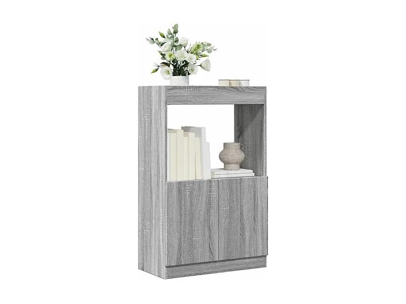 Buffet haut sonoma gris 63x33x100 bois d'ingénierie