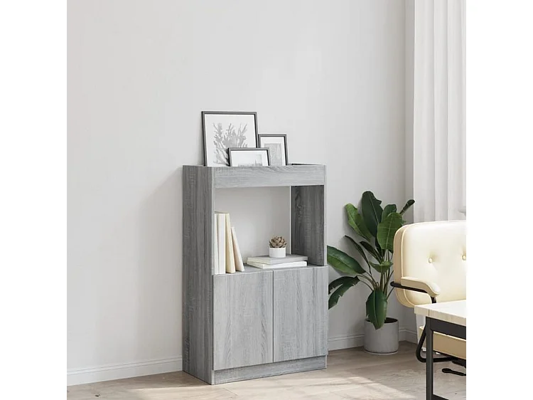 Buffet haut sonoma gris 63x33x100 bois d'ingénierie