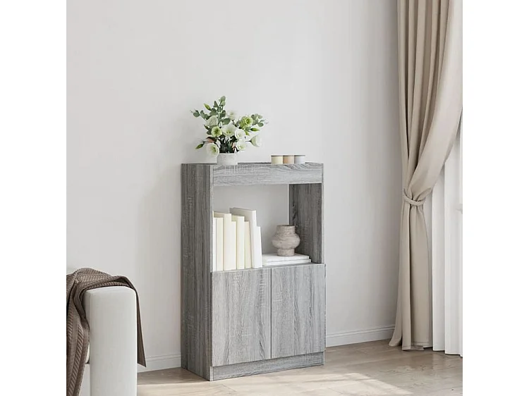 Buffet haut sonoma gris 63x33x100 bois d'ingénierie