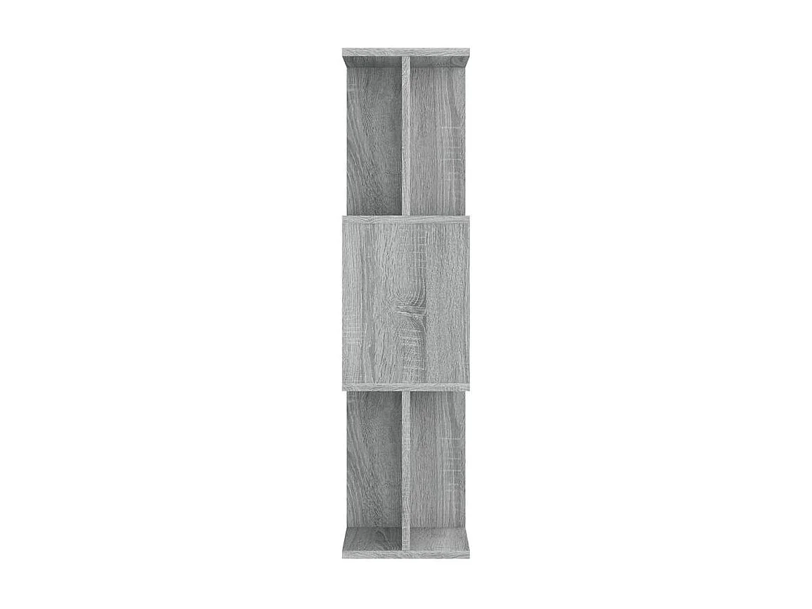 Bibliothèque séparateur en bois Mikola 80cm - Simple et moderne-Couleur Chêne gris