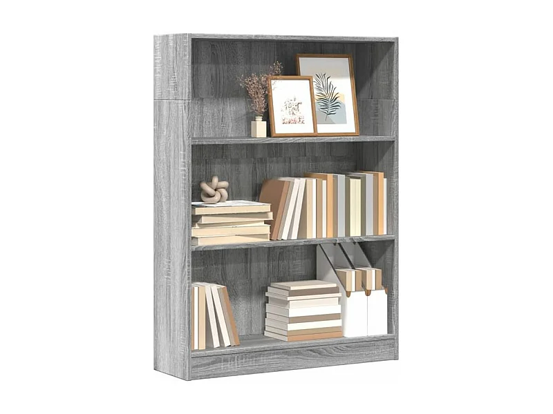 Bibliothèque sonoma gris 80x24x109 bois d'ingénierie