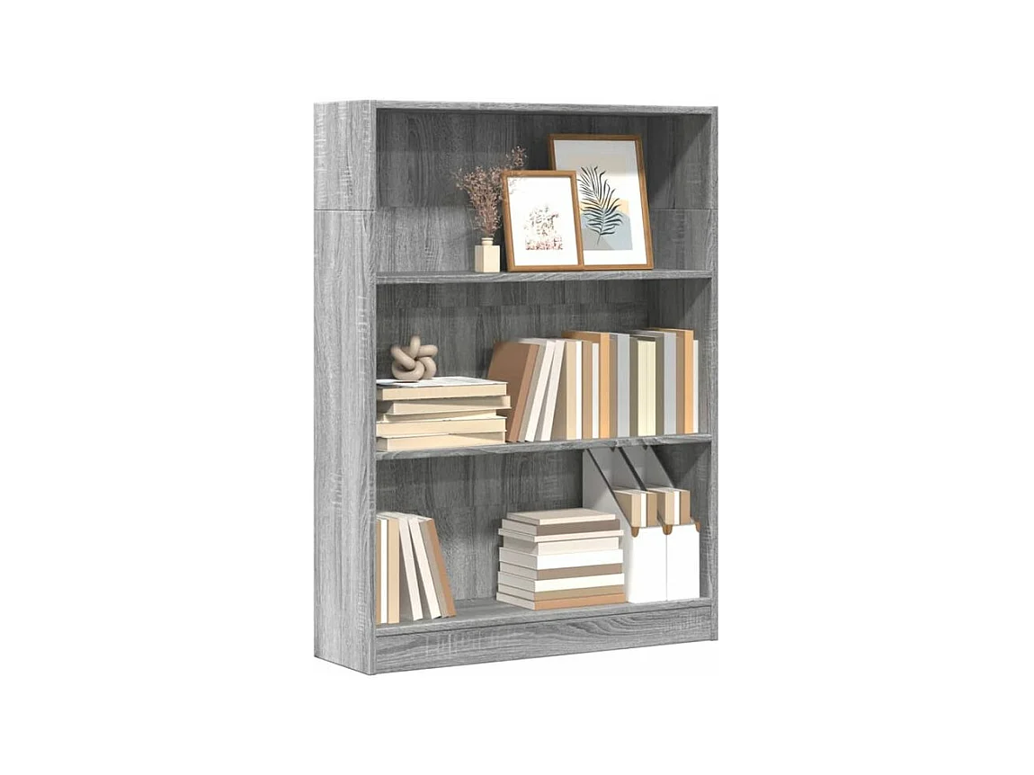 Bibliothèque sonoma gris 80x24x109 bois d'ingénierie