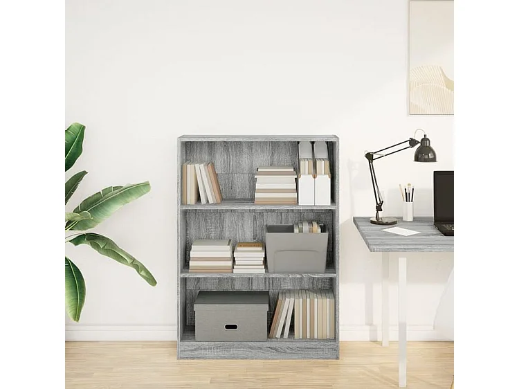 Bibliothèque sonoma gris 80x24x109 bois d'ingénierie