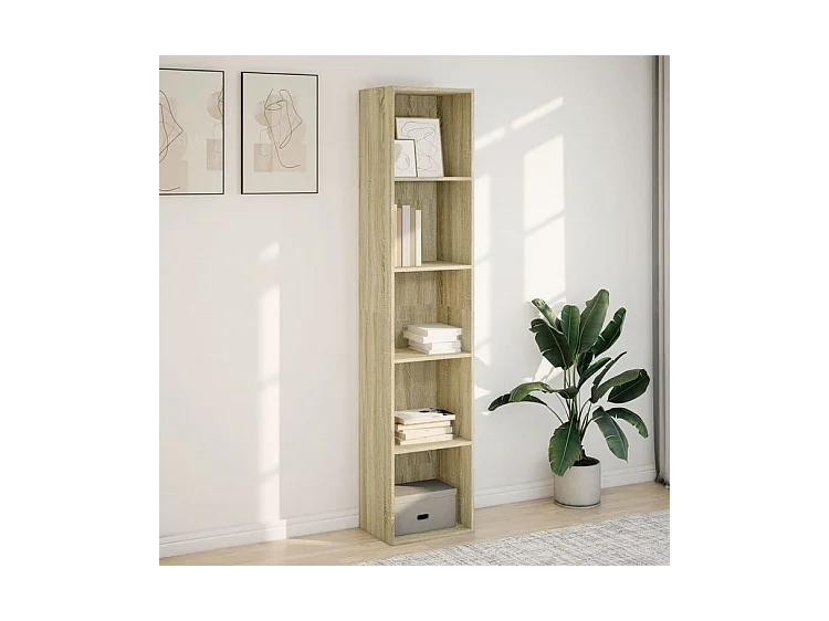 Bibliothèque chêne sonoma 40x30x189 bois d'ingénierie