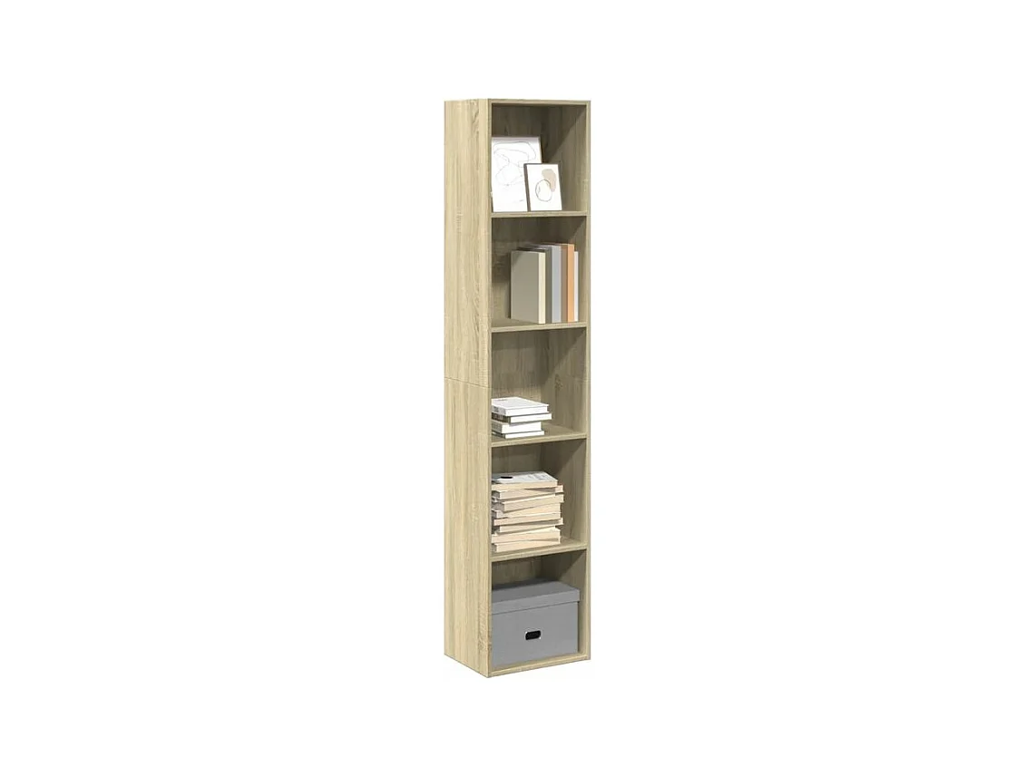 Bibliothèque chêne sonoma 40x30x189 bois d'ingénierie