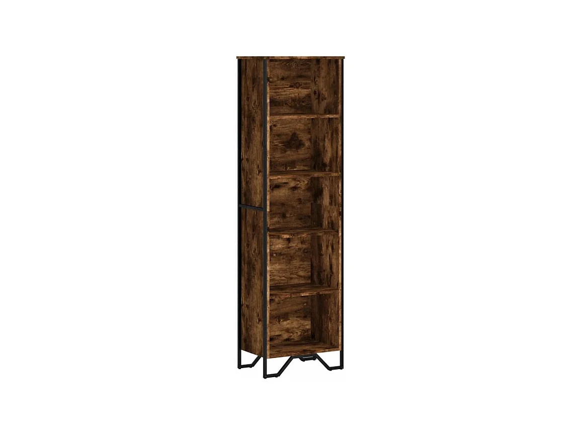 Bibliothèque chêne fumé 50x31x169 bois d'ingénierie