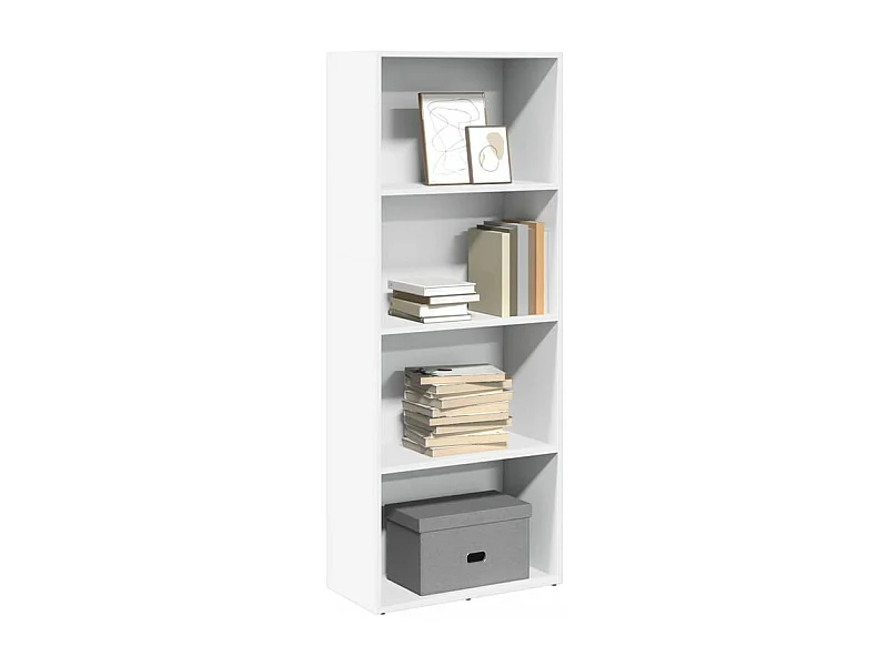 Bibliothèque blanc 60x30x152 bois d'ingénierie