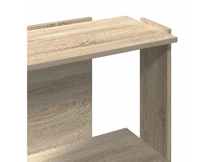 Bibliothèque à 3 niveaux chêne sonoma 60x30x80