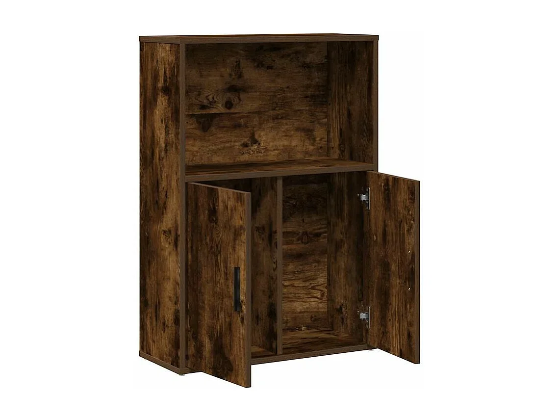 Bibliothèque chêne fumé 60x24x85 bois d'ingénierie