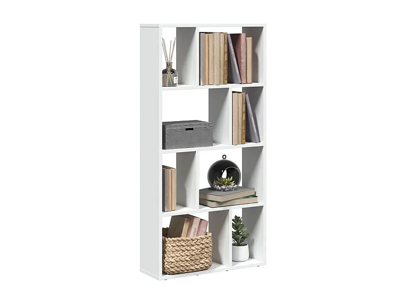 Bibliothèque blanc 60x20x120 bois d'ingénierie