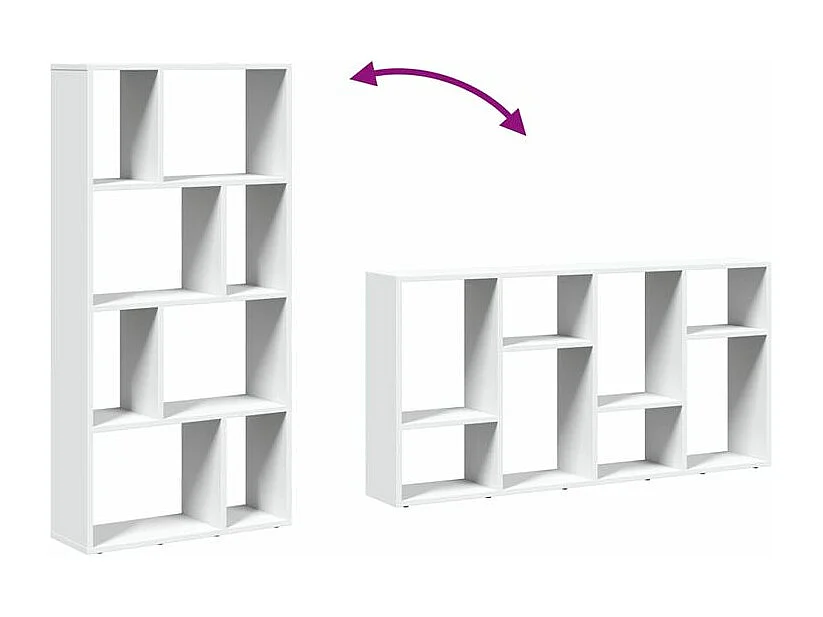 Bibliothèque blanc 60x20x120 bois d'ingénierie