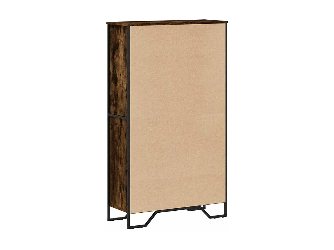 Bibliothèque chêne fumé 80x31x137,5 bois d'ingénierie