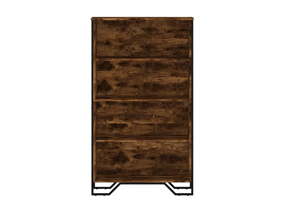 Bibliothèque chêne fumé 80x31x137,5 bois d'ingénierie