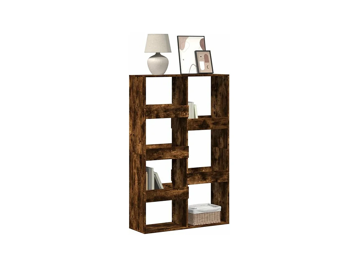 Bibliothèque chêne fumé 100x33x155,5 bois d'ingénierie