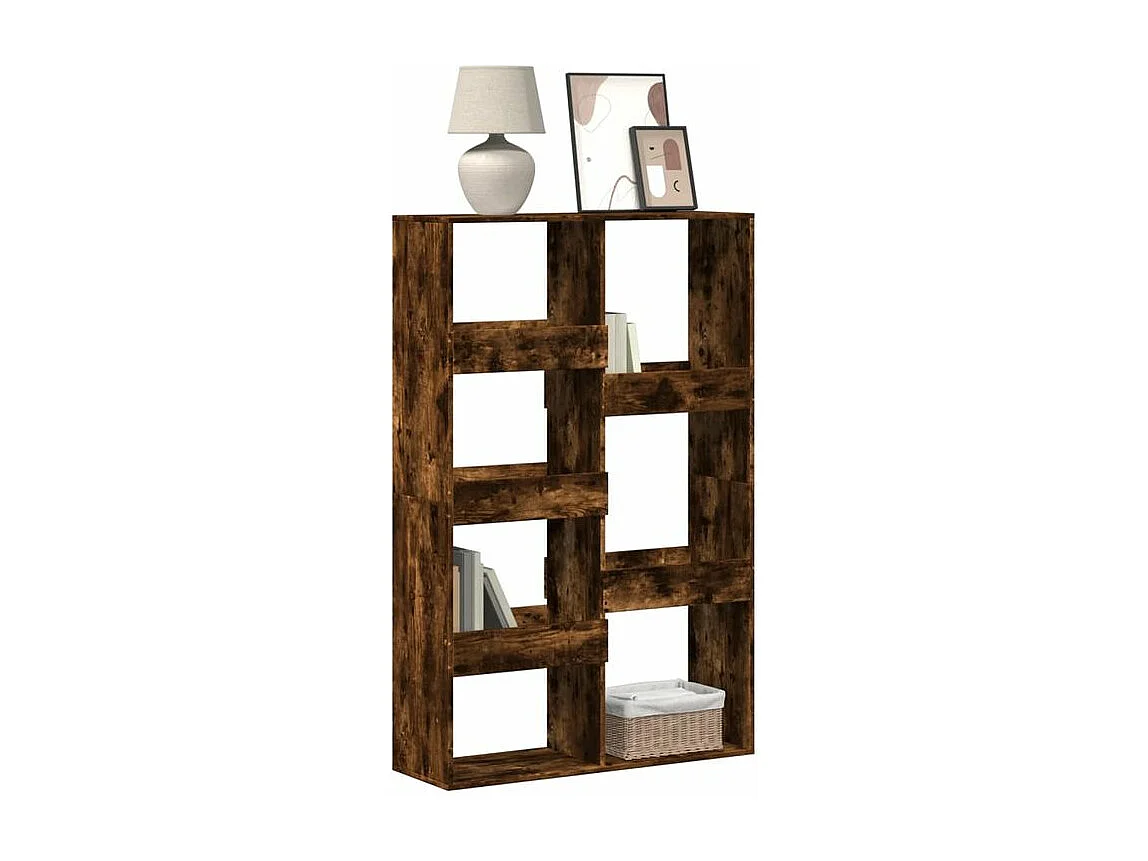 Bibliothèque chêne fumé 100x33x155,5 bois d'ingénierie