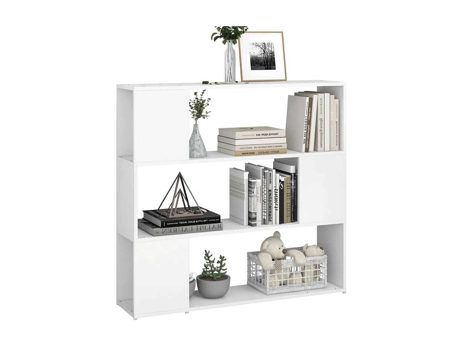 Bibliothèque séparateur en bois Driko 100cm - Simple et moderne-Couleur Marron clair