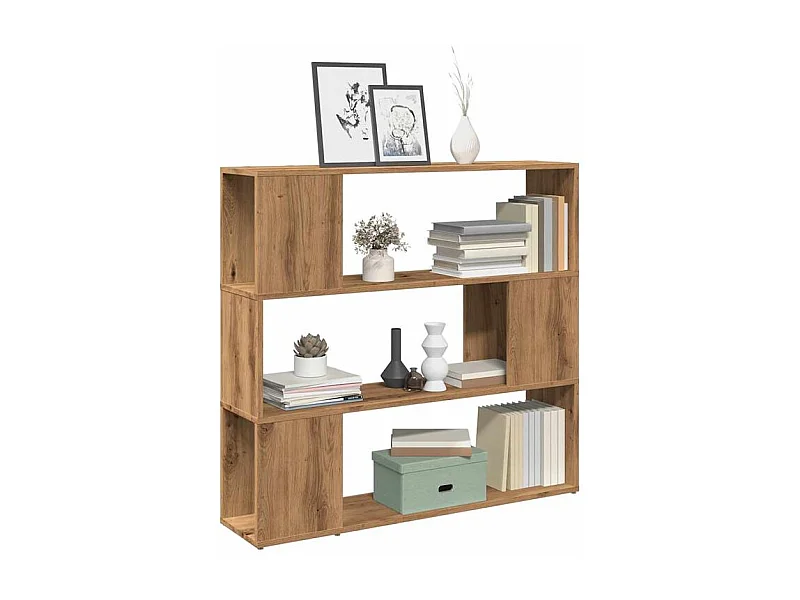 Bibliothèque séparateur en bois Driko 100cm - Simple et moderne-Couleur Marron clair