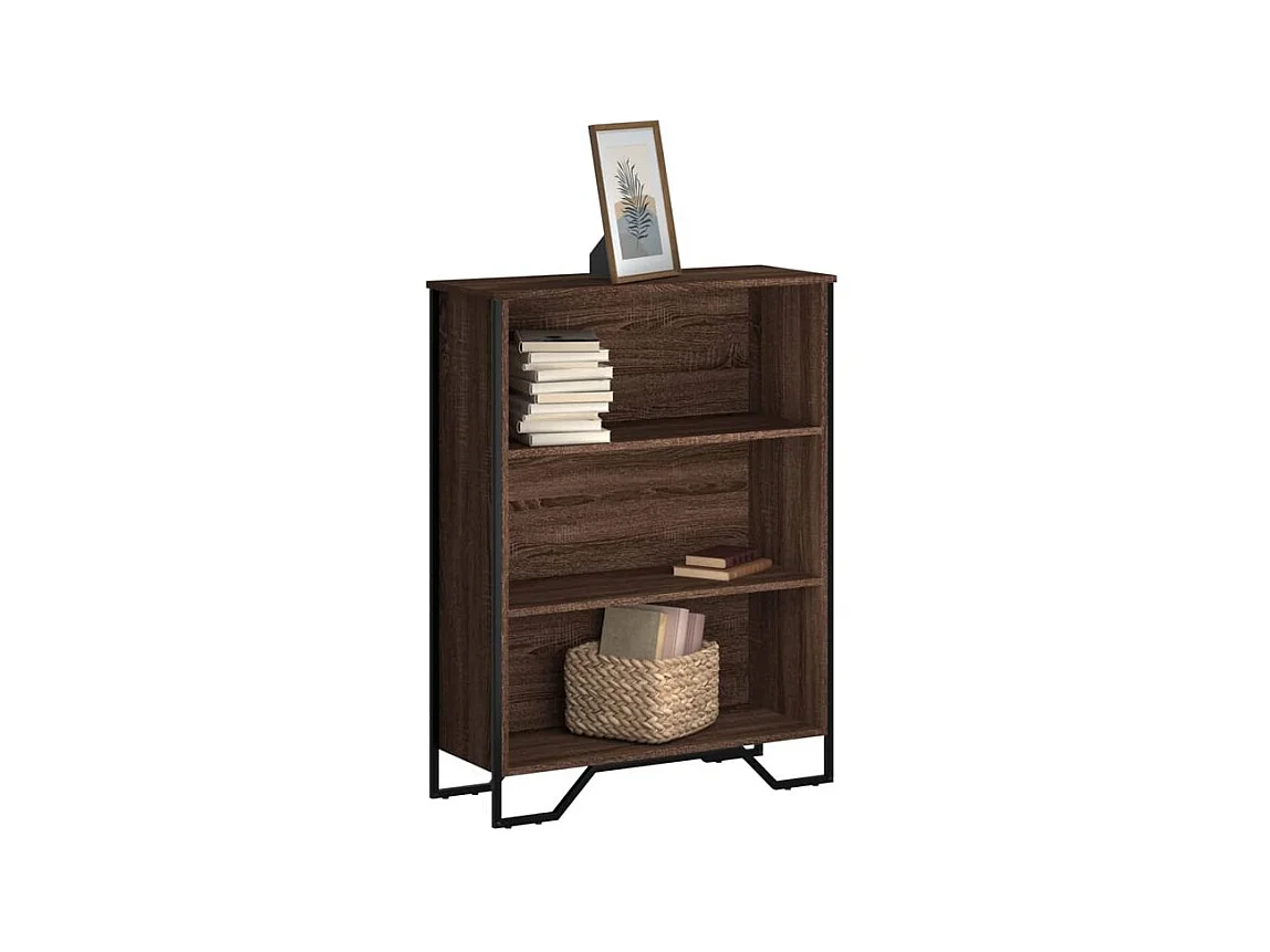 Bibliothèque chêne marron 80x31x106 bois d'ingénierie